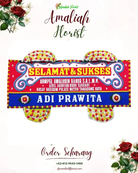 Papan Bunga Ucapan Selamat Sawai