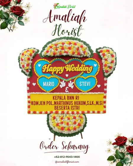 Papan Bunga Pernikahan Sawai